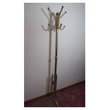 Brass Coat Hall Tree 70"H