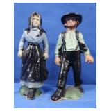 2 Painted Cast Metal Figurines