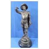 Antique French Musketeer Sculpture-Bronze