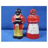 Vintage Aunt Jemima & Uncle Mose Plastic S&P