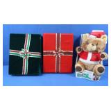 Stuffed Animal Musical Christmas Bear, 2 empty
