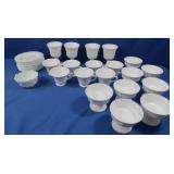 Vintage Milk Glass Saucers, Cups & more