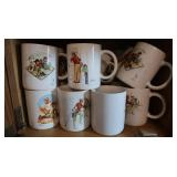 Approx 16 Norman Rockwell Coffee Mugs