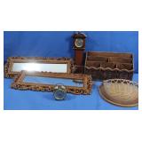 MCM Plastic "Wood" D?cor, W Germany Brass Radium
