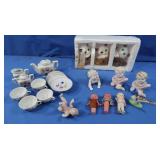 Porcelain Tea Set, Ceramic Children Figures