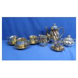 Vintage 15 pc Gold Lustreware Tea Set-marked