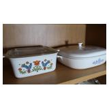 Corningware Cookware-2 pcs w/Lids, Teapot Shape