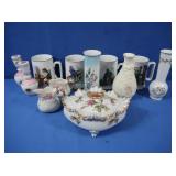 Vintage Opalescent Moonstone Dishes-Fenton &