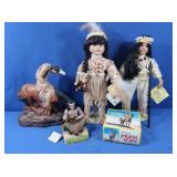 Native American Porcelain Dolls, End of the Trail