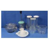 Vintage Kitchen Glass-Chopper, Milk Glass Juicer,