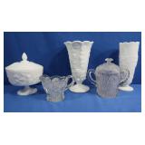 Milk Glass & Antique Cut Glass