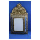 Vintage Mirrored Brass Cabinet w/2 Brushes