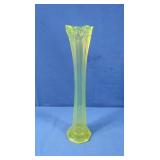 Vintage Green Glass Bud Vase