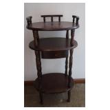 Vintage 3-Shelf End Table w/Drawer