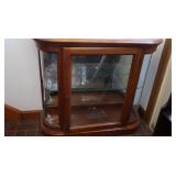Vintage Curio Cabinet w/Curved Glass (1 glass