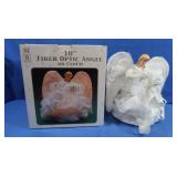 10" Fiber Optic Angel on Cloud
