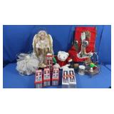 Christmas items-2 Angels, Bubble Lights, Window