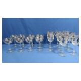 Vintage Libbey Silver Leaf Bar Glasses