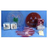 2 Platters, NIB Norman Rockwell Mugs, Jeannette
