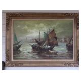 Ornate framed Picture signed Gargot