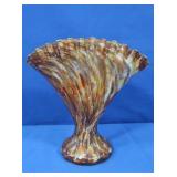 Vintage Fenton Vasa Murrhina Fan Vase