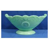 Vintage McKee Jadeite Autumn Compote
