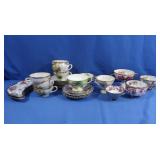 Cups, Saucers, Plates-Gold Trimmed, Made in