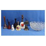 Assorted Bells, Glass Fruit Bowl