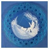 Vintage Handpainted Westmoreland Glass Plate-1981