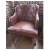 Tufted back chair w/Casters