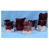 Vintage Ruby Red Flash Collectible Glass
