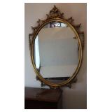 Vintage Ornate Wood Framed Mirror 38x25"