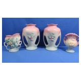 Vintage Hull Art Pottery-2 Double-Handled Vases,