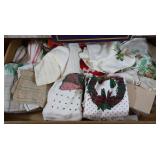 Kitchen Lot-Dish Towels, Pot Holders, Rolling Pin&