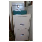 2-Drawer Metal Filing Cabinet w/Lock & Key