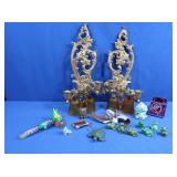 2 Wall Hanging Plastic Candle Holders 17", 6