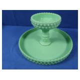 LE Smith Jadeite Medium Cake Stand