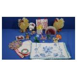 Asst Napkin Holders, Hummingbird Magnets on