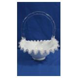Vintage Fenton Silvercrest Handled Basket