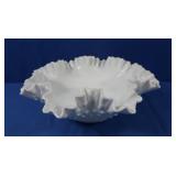 Fenton Hobnail Milk Glass Fluted Bowl