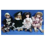 Porcelain Dolls-Ellis Island, 3 unmarked