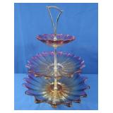 Vintage Federal Celestial 3-Tiered Tidbit Tray