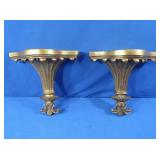 2 Ceramic Wall Sconces-11"Wx5"Dx11"H