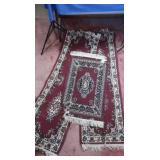 2 Carpet Runners 68x32", Throw Rug 36x22"