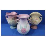 3 Vintage Hull USA Vases, Pottery