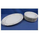 Noritake "Fairmont" Pattern China-9 pcs