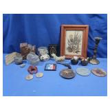 Home Decor-Marble Dog, Brass Duck Candle Holders,