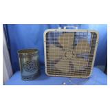 Box Fan, 20, works & Decorative Metal Trash Can