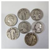 7 Silver Quarters-90% Silver