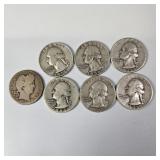 7 Silver Quarters-90% Silver